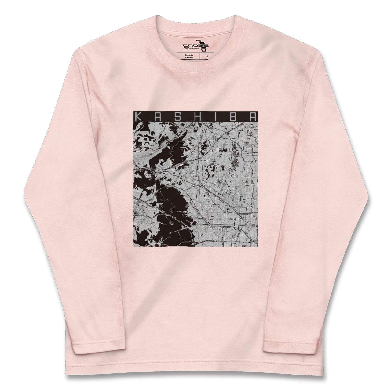 【香芝(奈良県)】地図柄ロングスリーブTシャツ