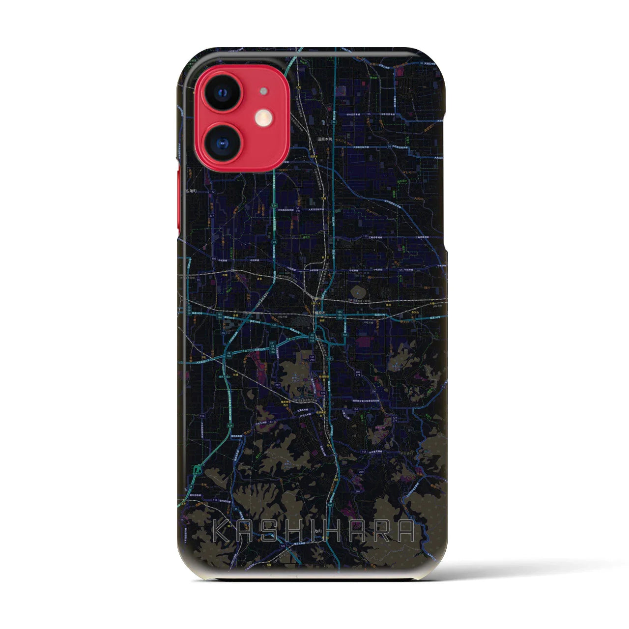 【橿原(奈良県)】地図柄iPhoneケース(バックカバータイプ)