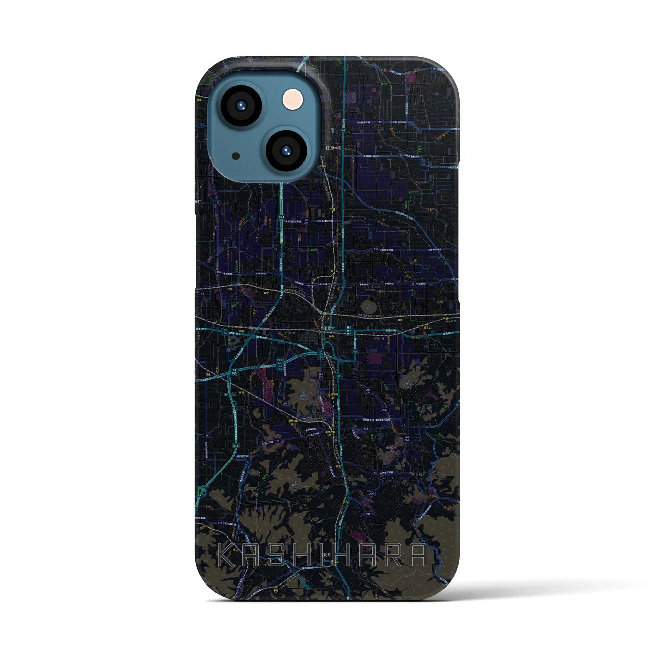 【橿原(奈良県)】地図柄iPhoneケース(バックカバータイプ)