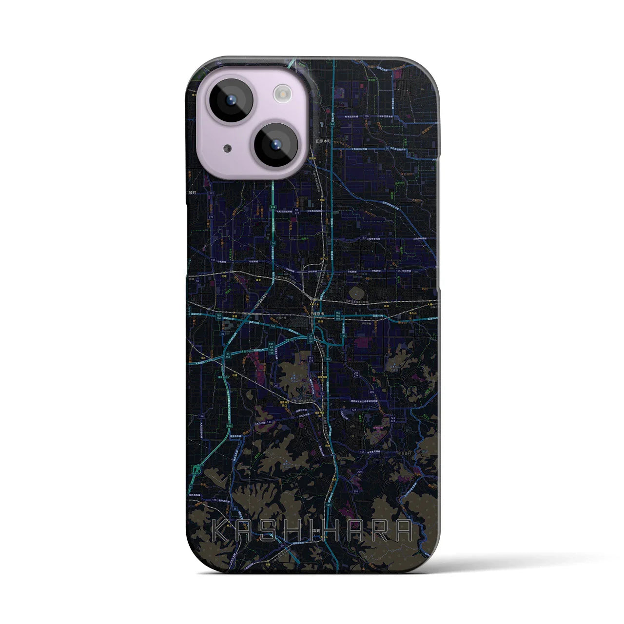 【橿原(奈良県)】地図柄iPhoneケース(バックカバータイプ)