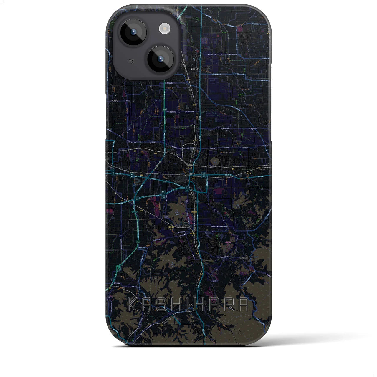 【橿原(奈良県)】地図柄iPhoneケース(バックカバータイプ)