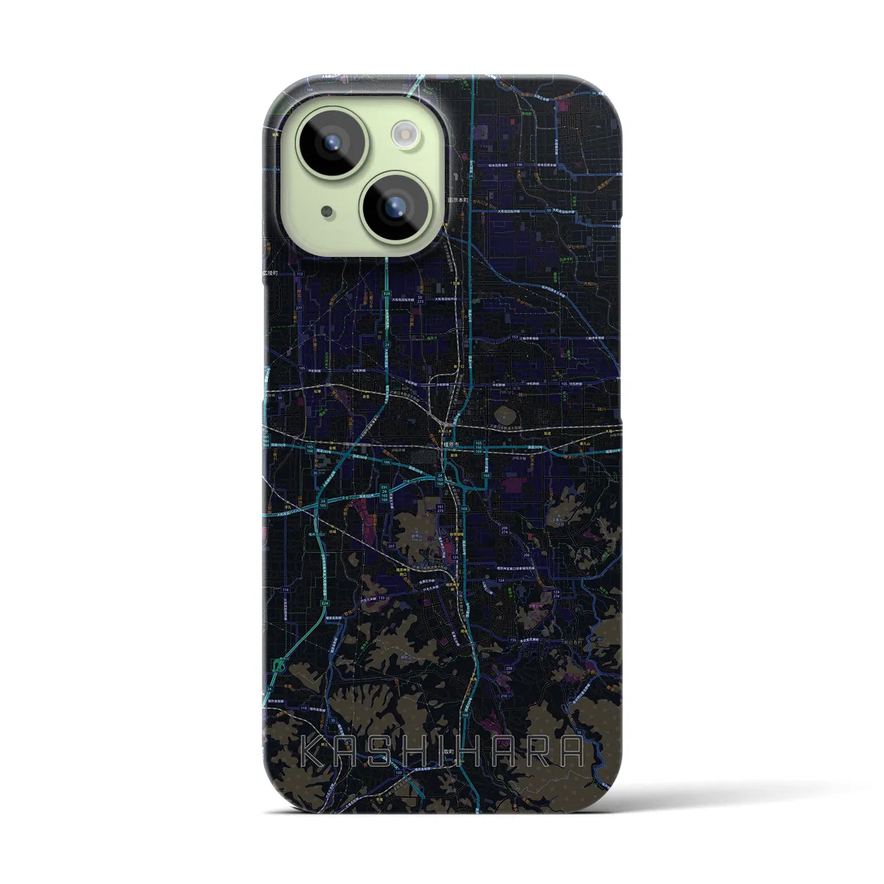 【橿原(奈良県)】地図柄iPhoneケース(バックカバータイプ)