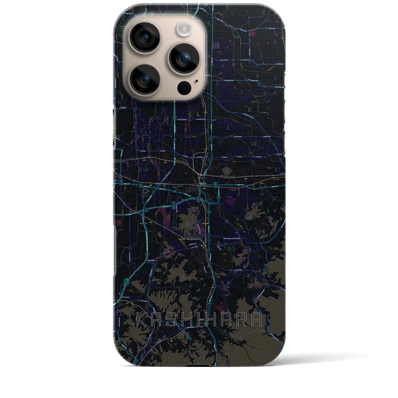 【橿原(奈良県)】地図柄iPhoneケース(バックカバータイプ)