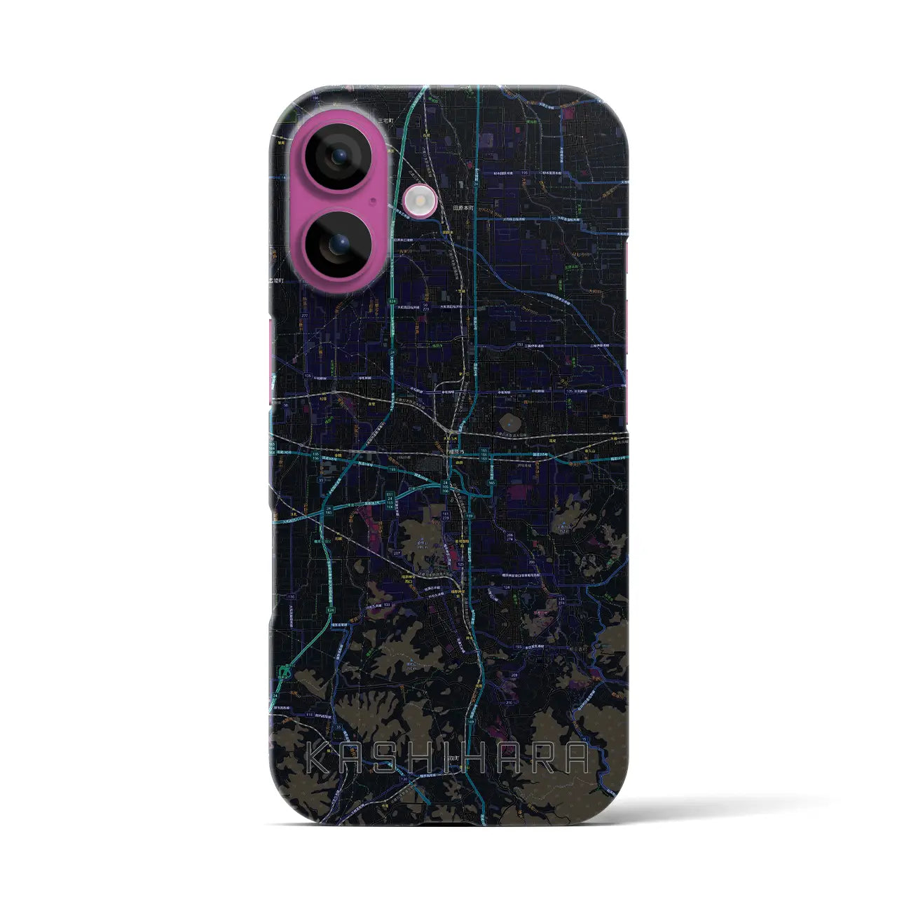 【橿原(奈良県)】地図柄iPhoneケース(バックカバータイプ)