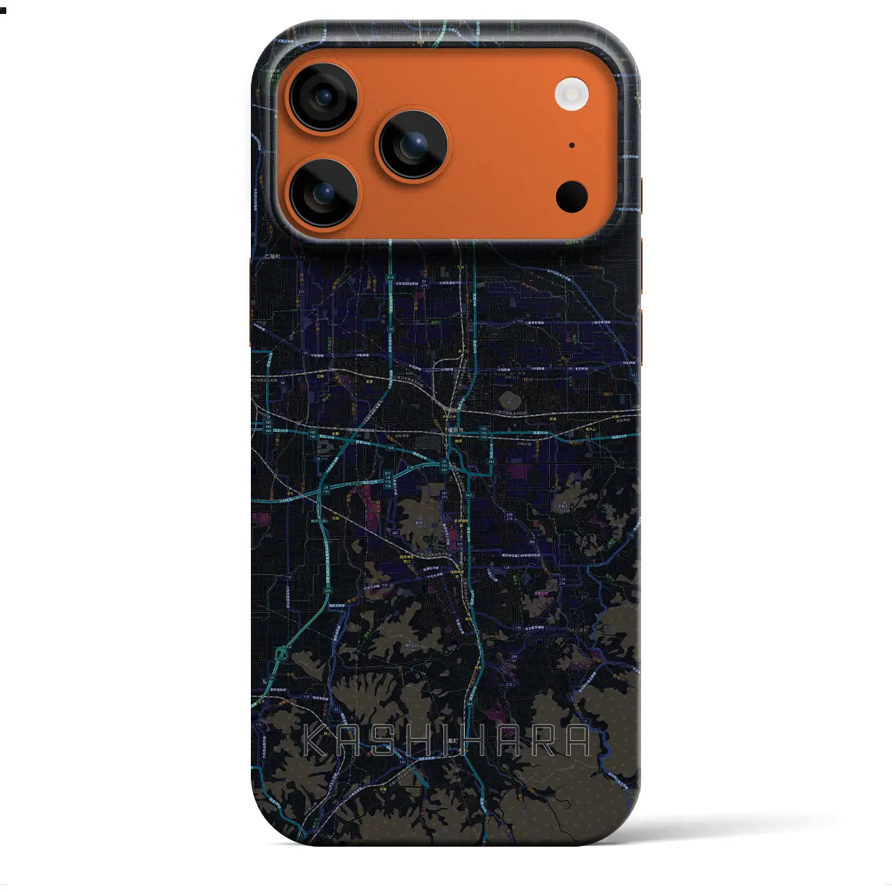 【橿原(奈良県)】地図柄iPhoneケース(バックカバータイプ)