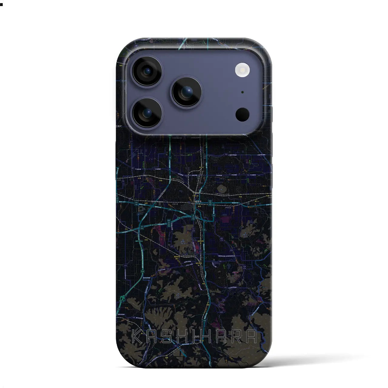 【橿原(奈良県)】地図柄iPhoneケース(バックカバータイプ)