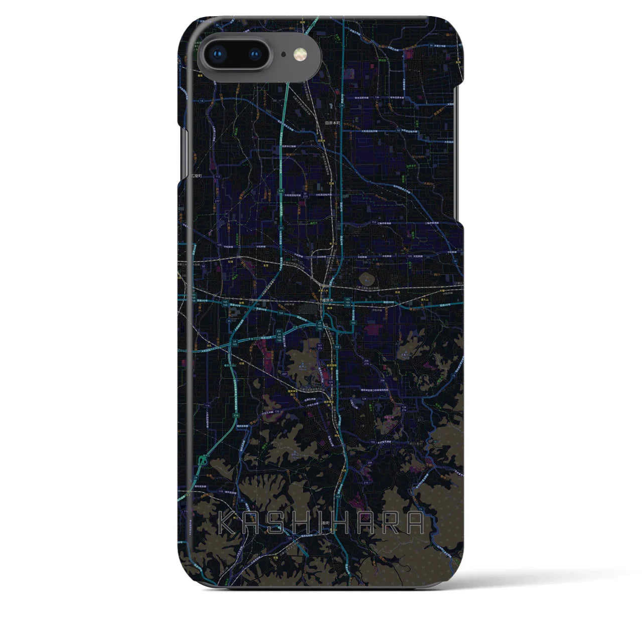 【橿原(奈良県)】地図柄iPhoneケース(バックカバータイプ)