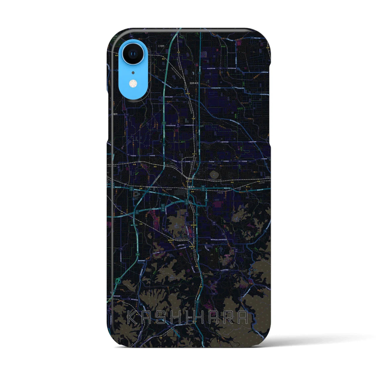 【橿原(奈良県)】地図柄iPhoneケース(バックカバータイプ)