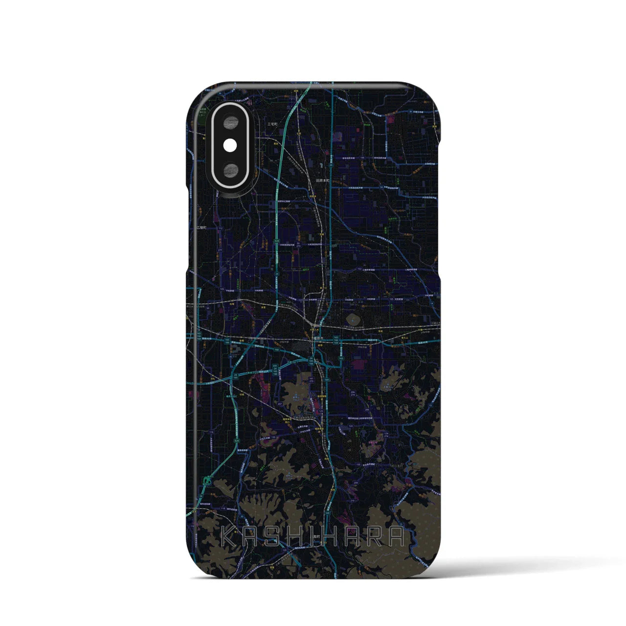【橿原(奈良県)】地図柄iPhoneケース(バックカバータイプ)