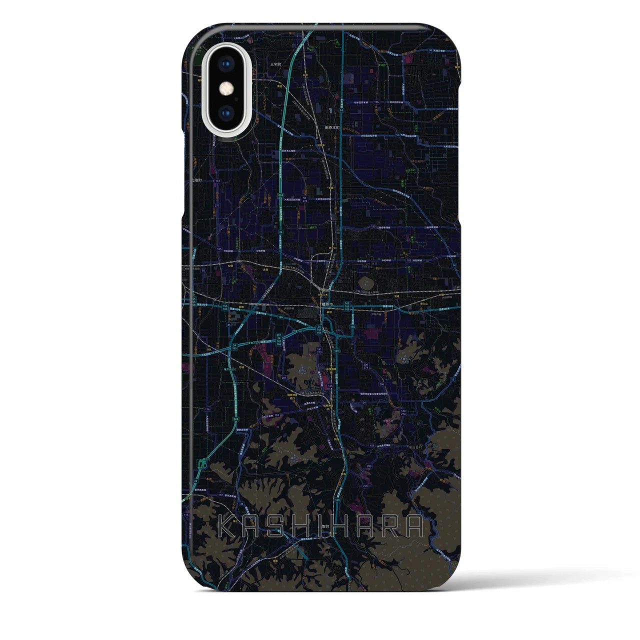 【橿原(奈良県)】地図柄iPhoneケース(バックカバータイプ)