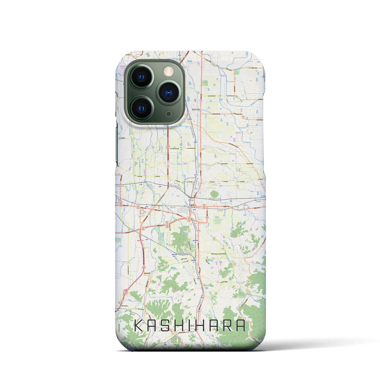 【橿原(奈良県)】地図柄iPhoneケース(バックカバータイプ)