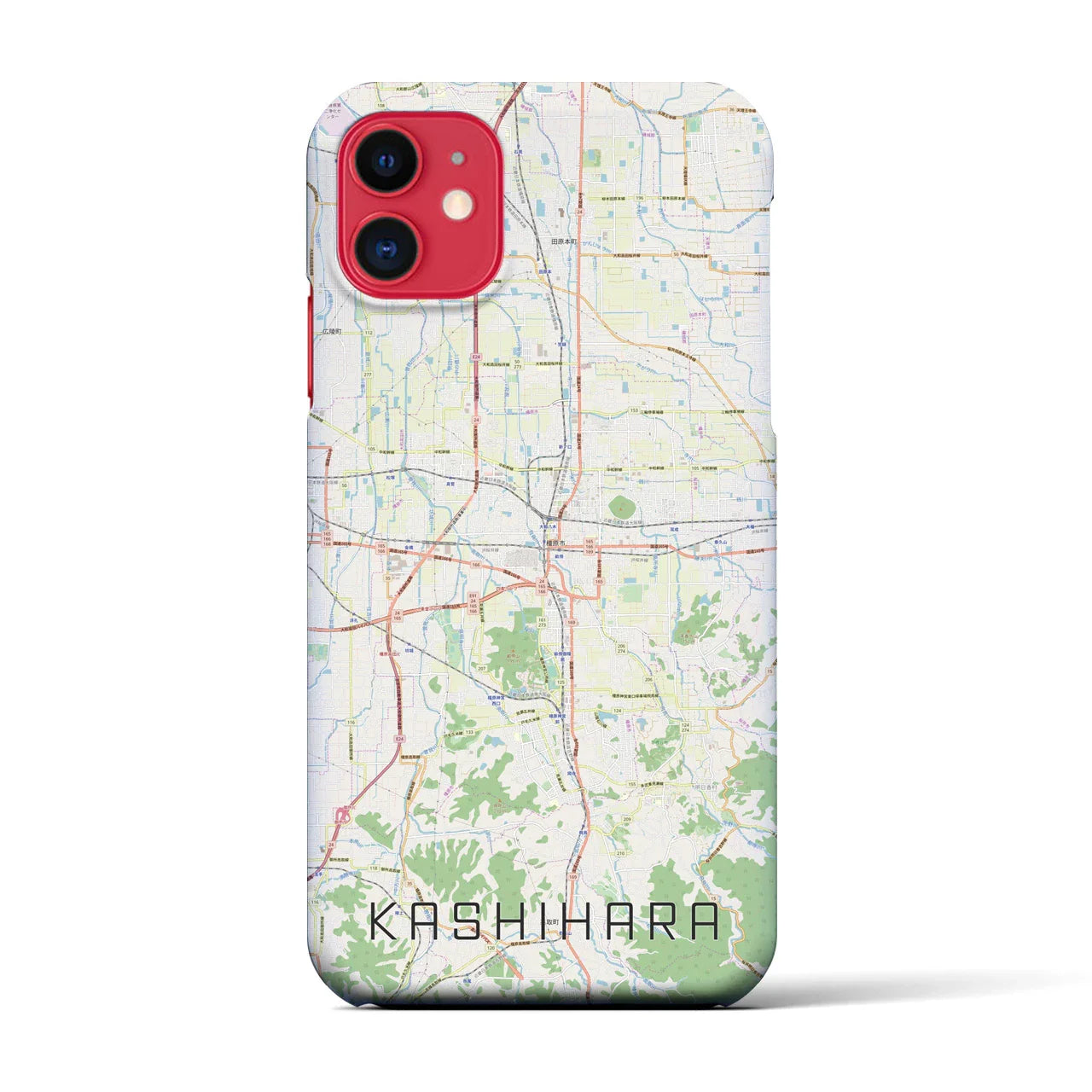 【橿原(奈良県)】地図柄iPhoneケース(バックカバータイプ)