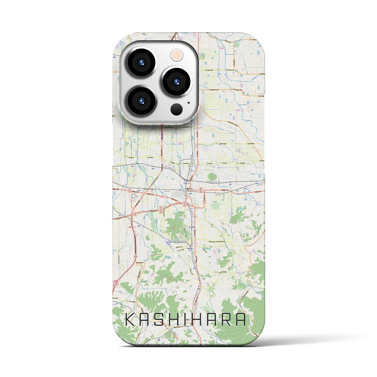【橿原(奈良県)】地図柄iPhoneケース(バックカバータイプ)