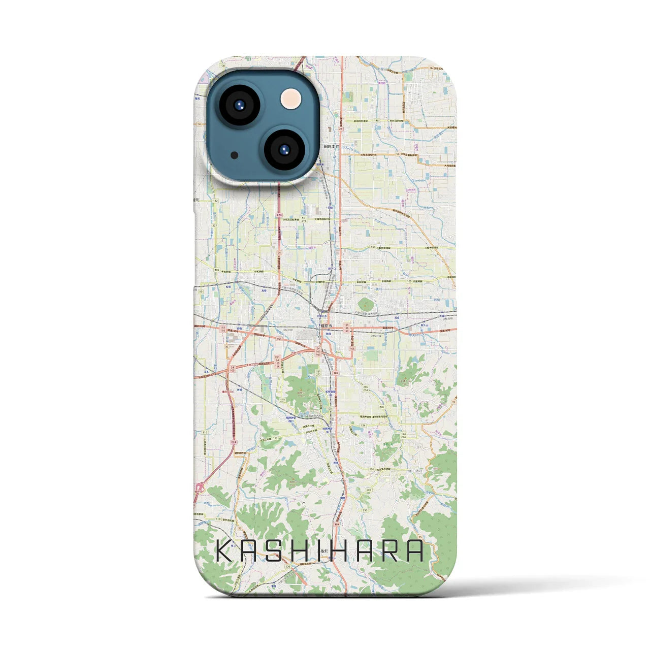 【橿原(奈良県)】地図柄iPhoneケース(バックカバータイプ)