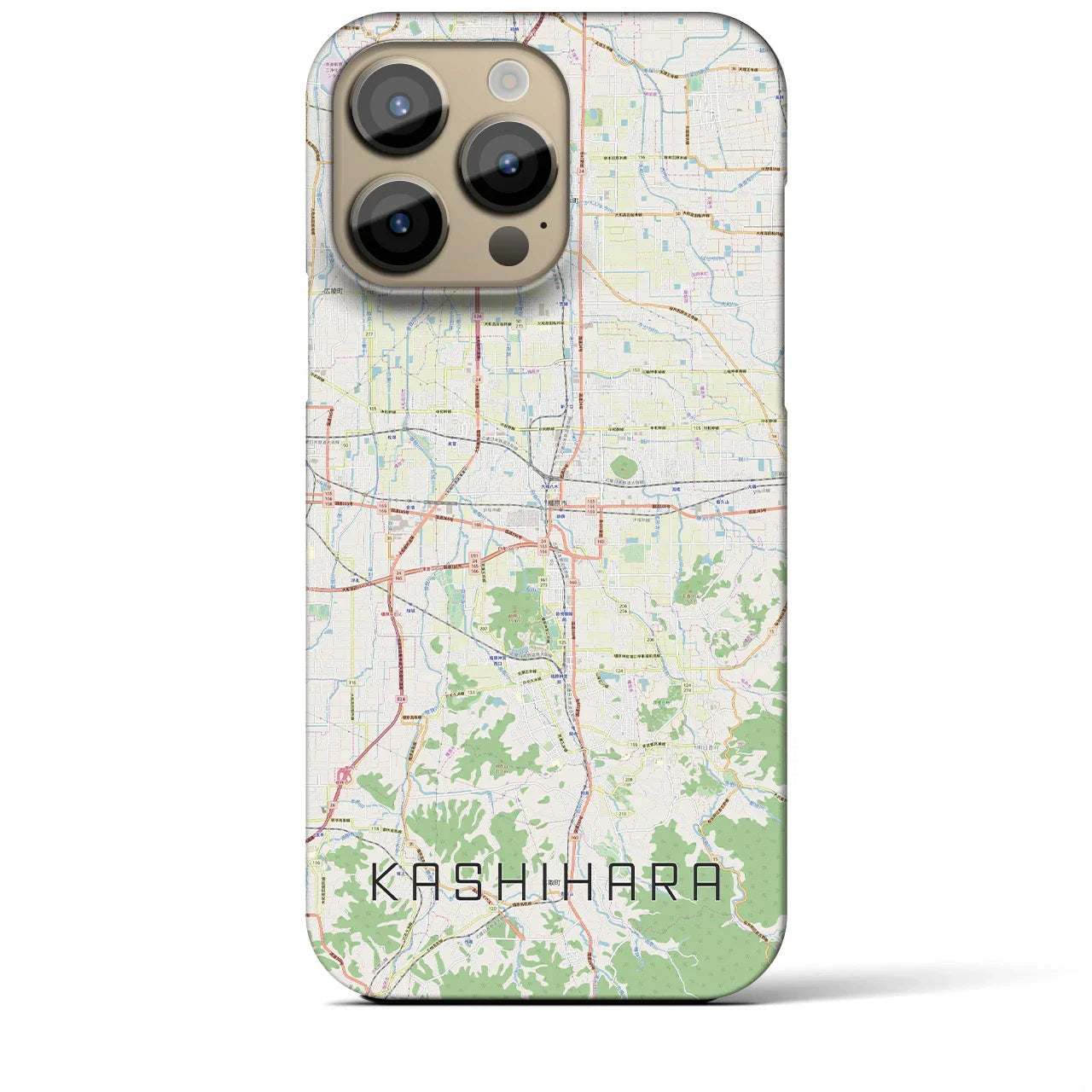 【橿原(奈良県)】地図柄iPhoneケース(バックカバータイプ)
