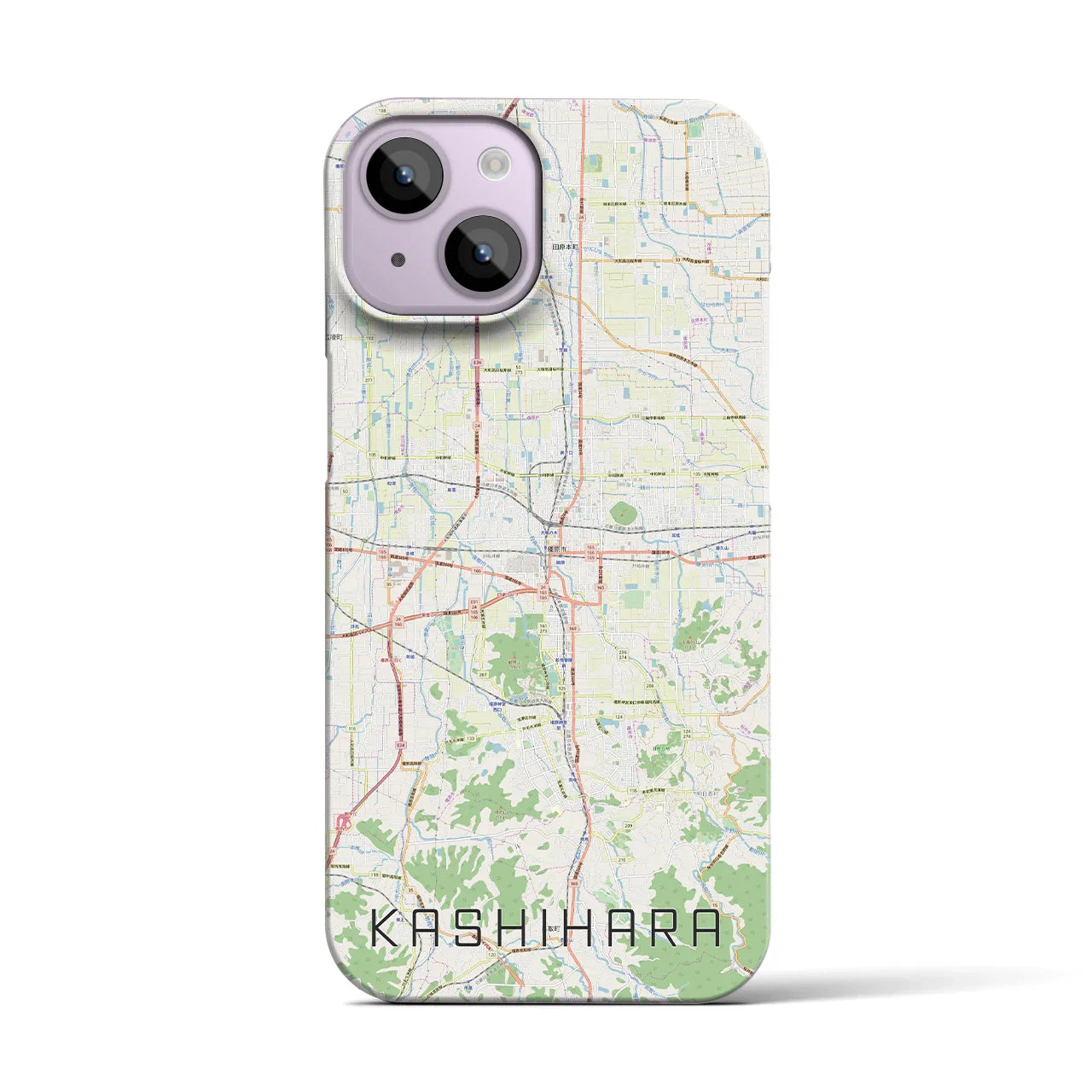 【橿原(奈良県)】地図柄iPhoneケース(バックカバータイプ)