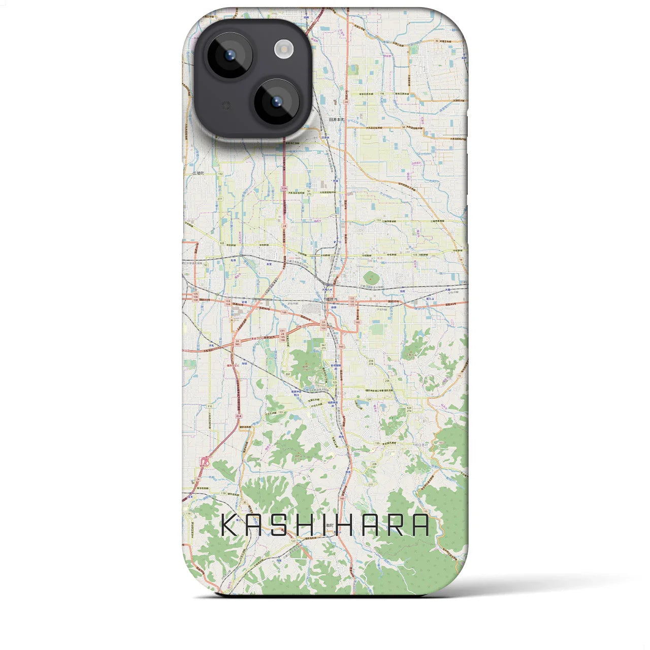 【橿原(奈良県)】地図柄iPhoneケース(バックカバータイプ)