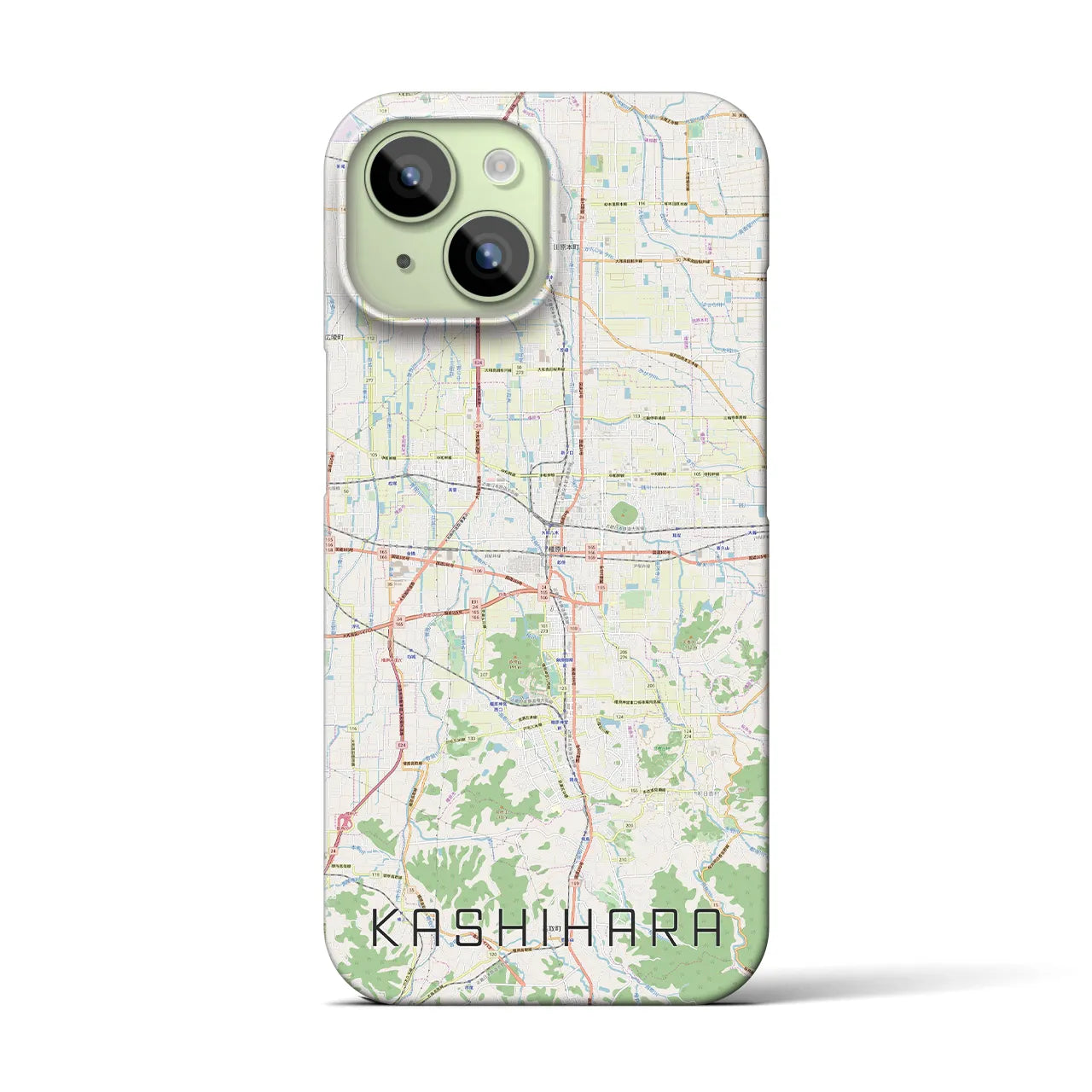 【橿原(奈良県)】地図柄iPhoneケース(バックカバータイプ)