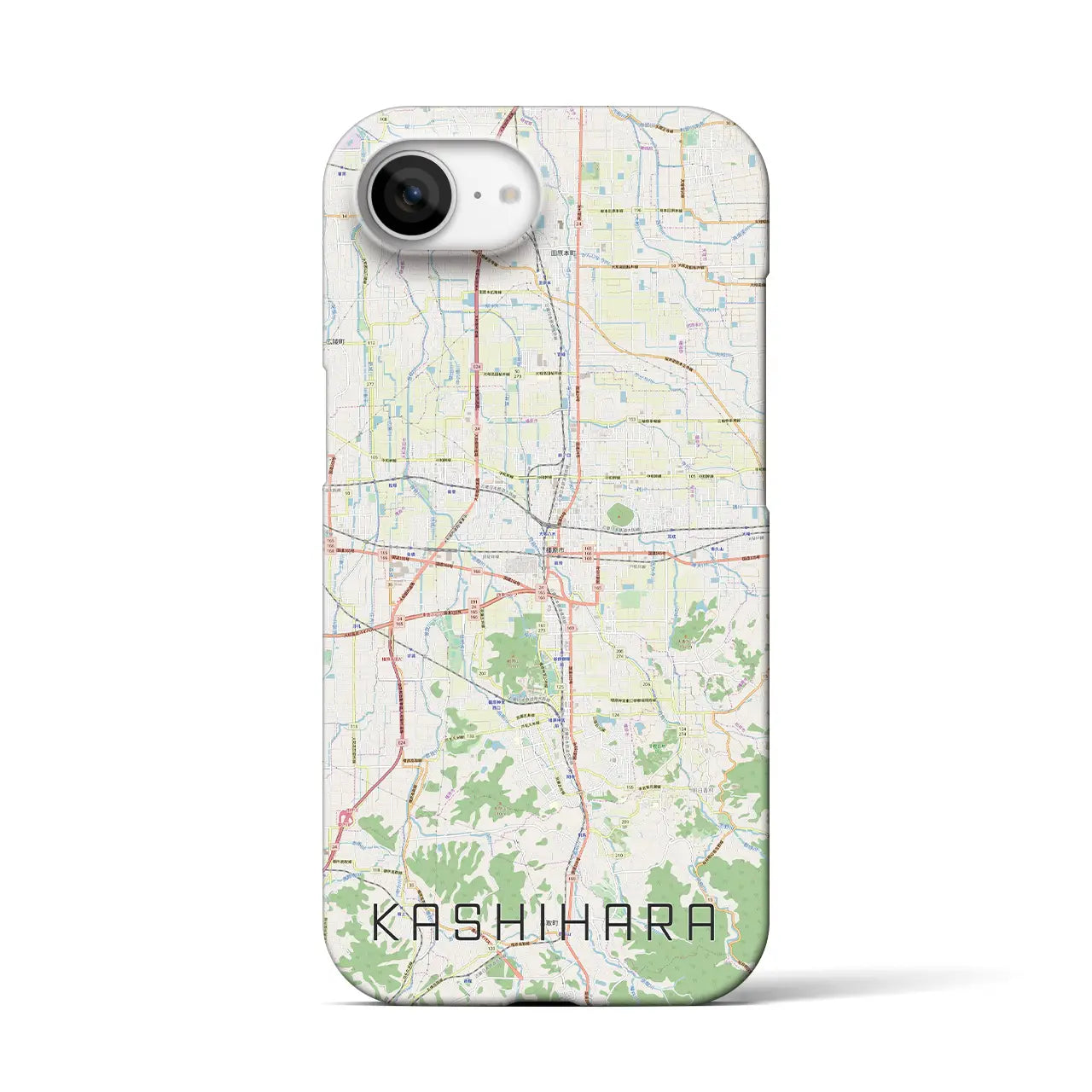 【橿原(奈良県)】地図柄iPhoneケース(バックカバータイプ)