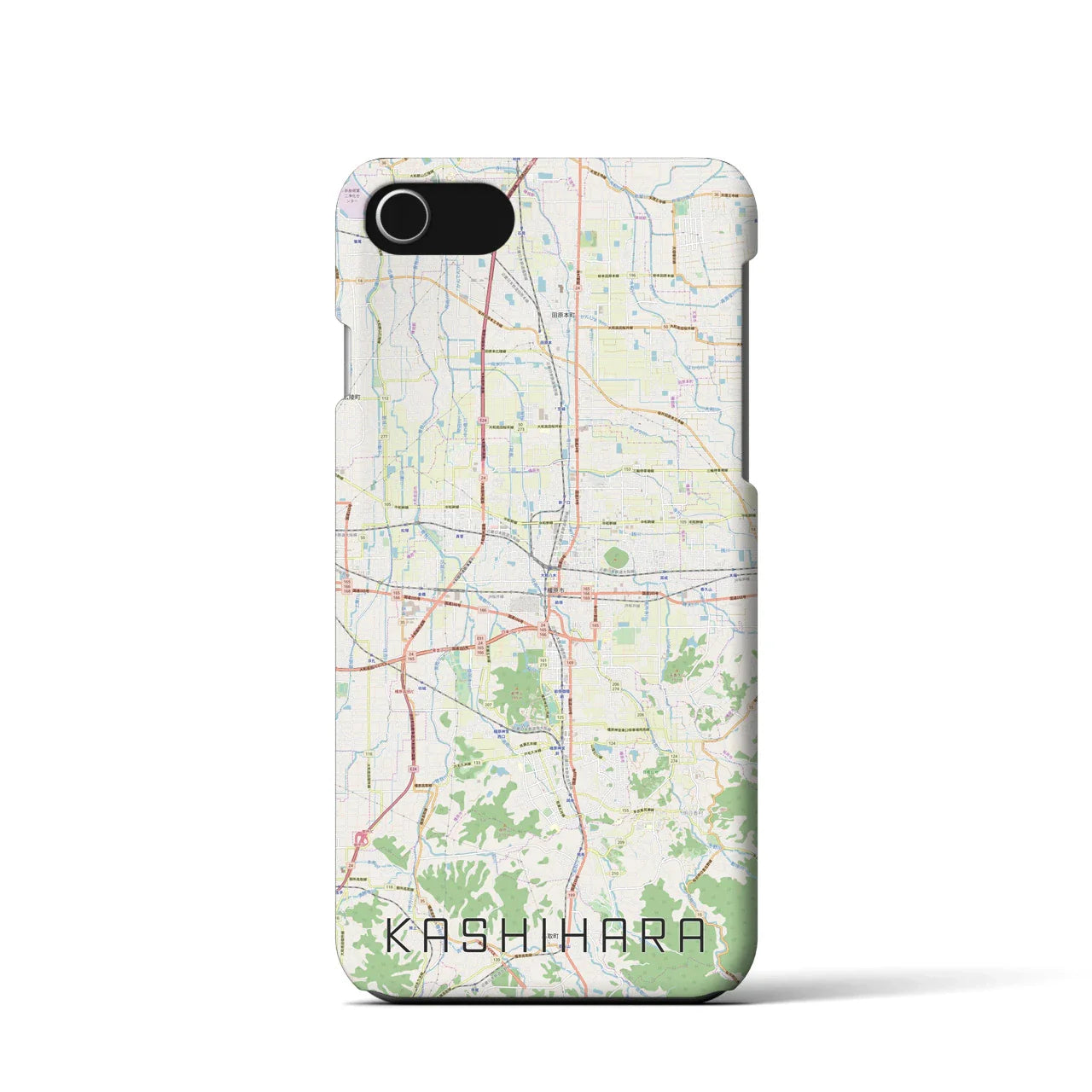 【橿原(奈良県)】地図柄iPhoneケース(バックカバータイプ)