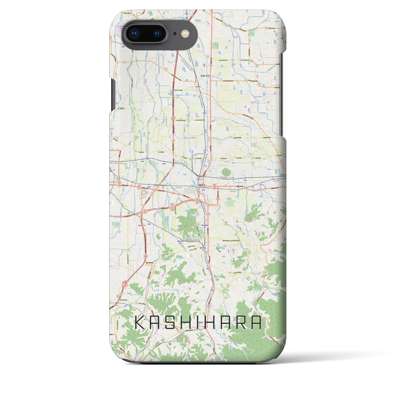 【橿原(奈良県)】地図柄iPhoneケース(バックカバータイプ)