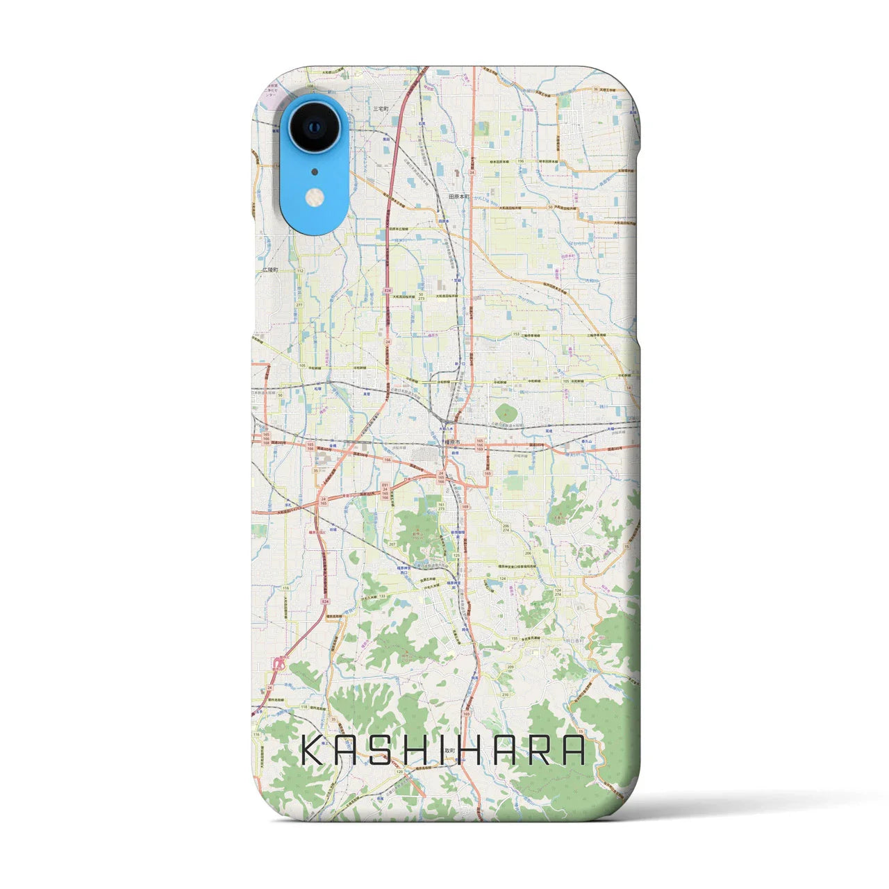 【橿原(奈良県)】地図柄iPhoneケース(バックカバータイプ)