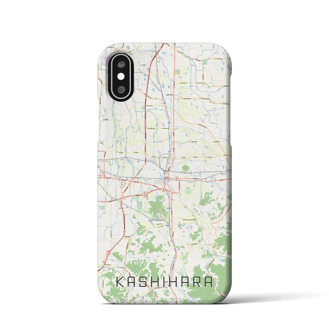 【橿原(奈良県)】地図柄iPhoneケース(バックカバータイプ)