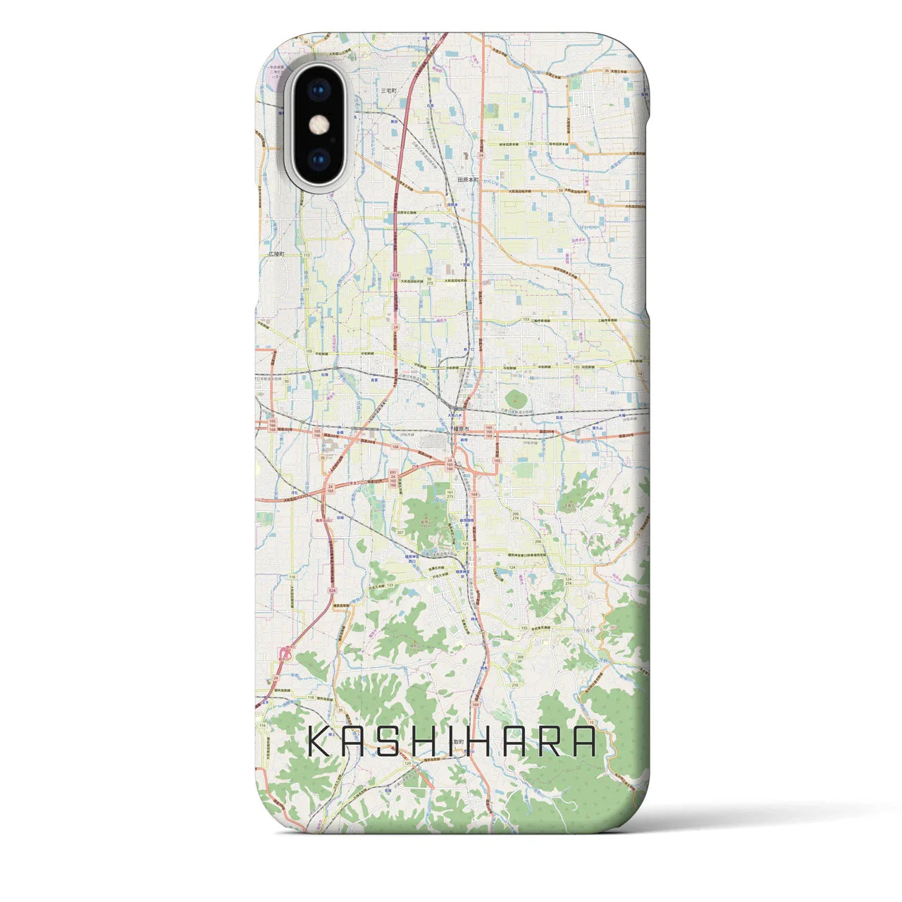 【橿原(奈良県)】地図柄iPhoneケース(バックカバータイプ)