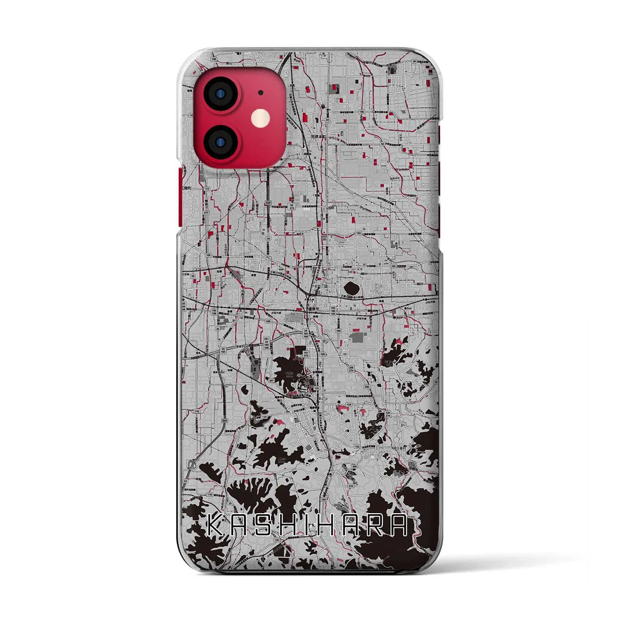 【橿原(奈良県)】地図柄iPhoneケース(クリアタイプ)