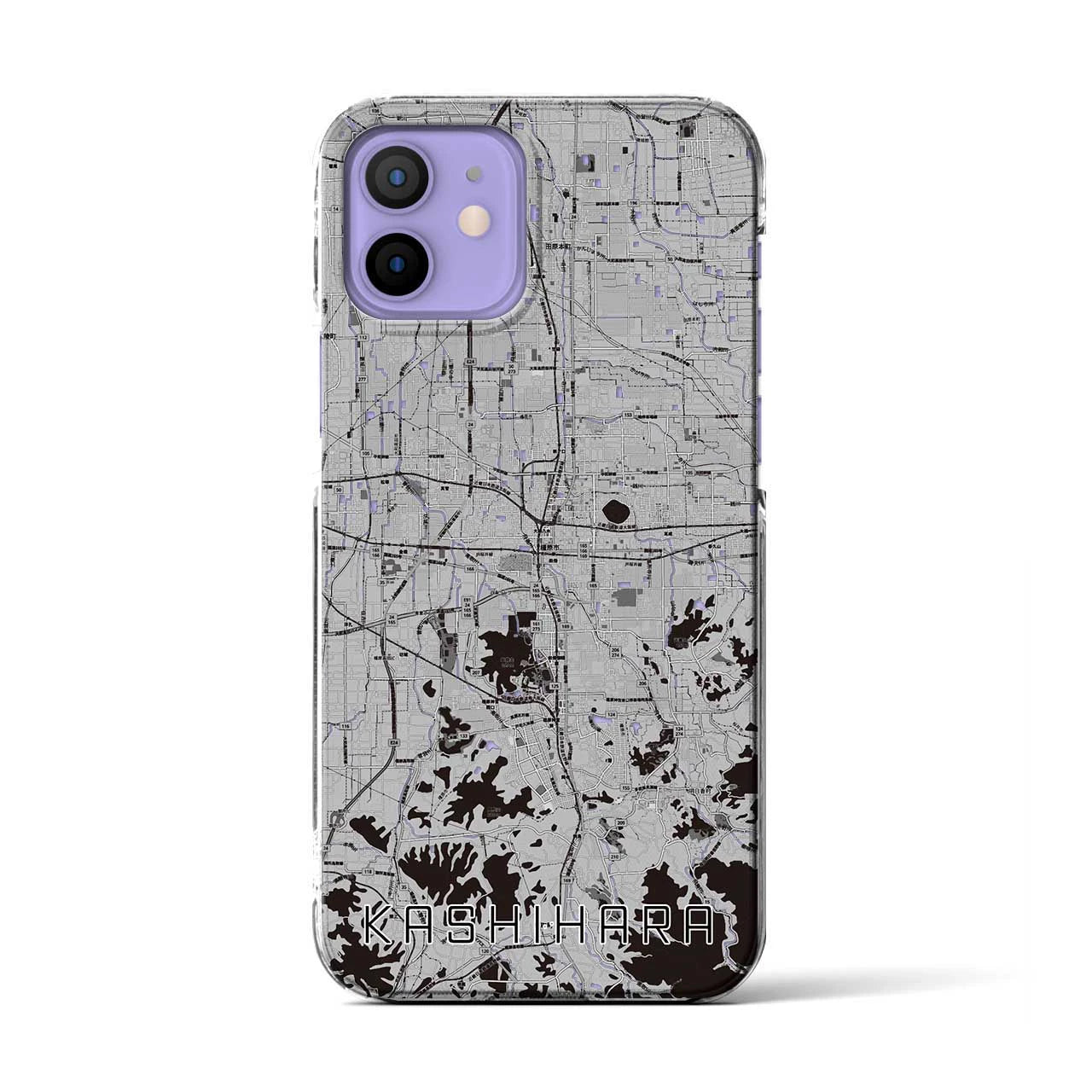 【橿原(奈良県)】地図柄iPhoneケース(クリアタイプ)