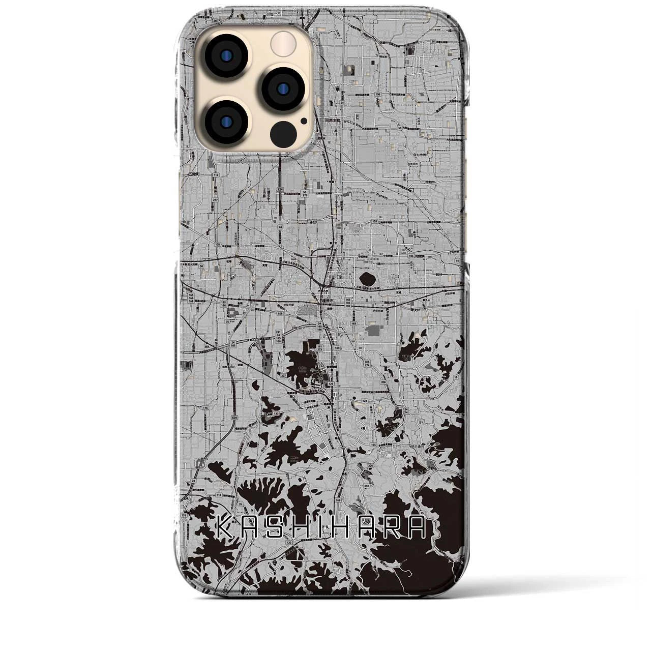 【橿原(奈良県)】地図柄iPhoneケース(クリアタイプ)