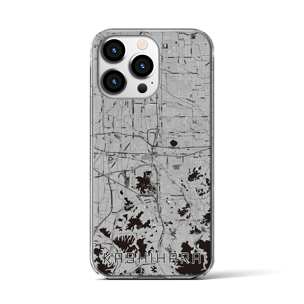 【橿原(奈良県)】地図柄iPhoneケース(クリアタイプ)