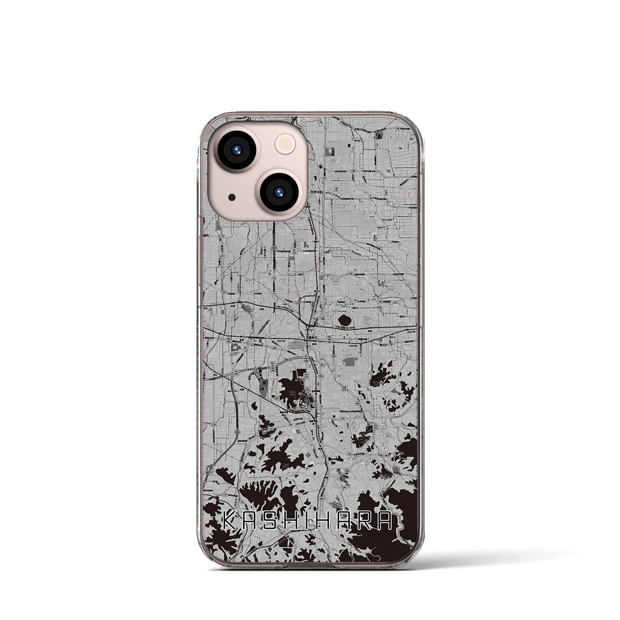 【橿原(奈良県)】地図柄iPhoneケース(クリアタイプ)