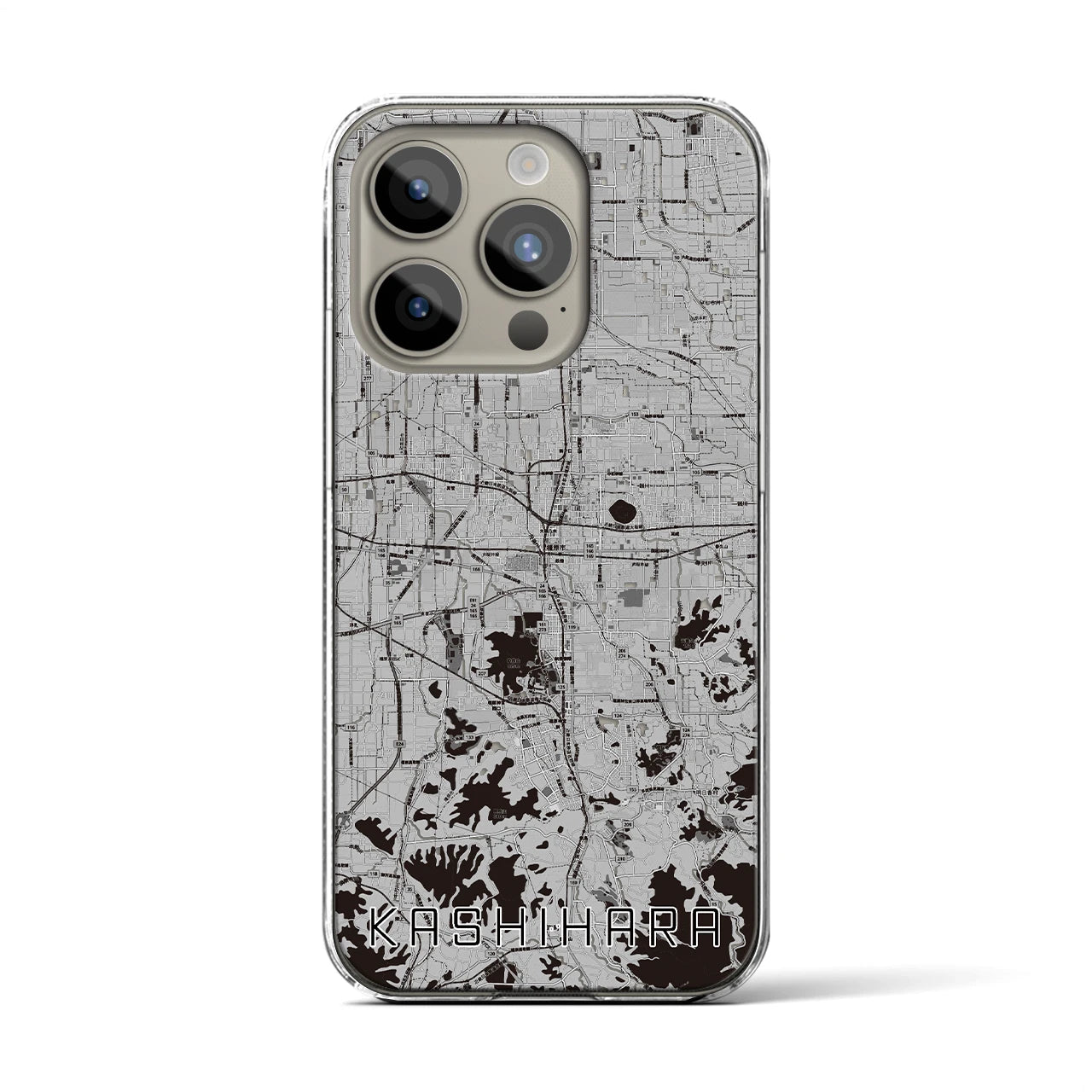 【橿原(奈良県)】地図柄iPhoneケース(クリアタイプ)