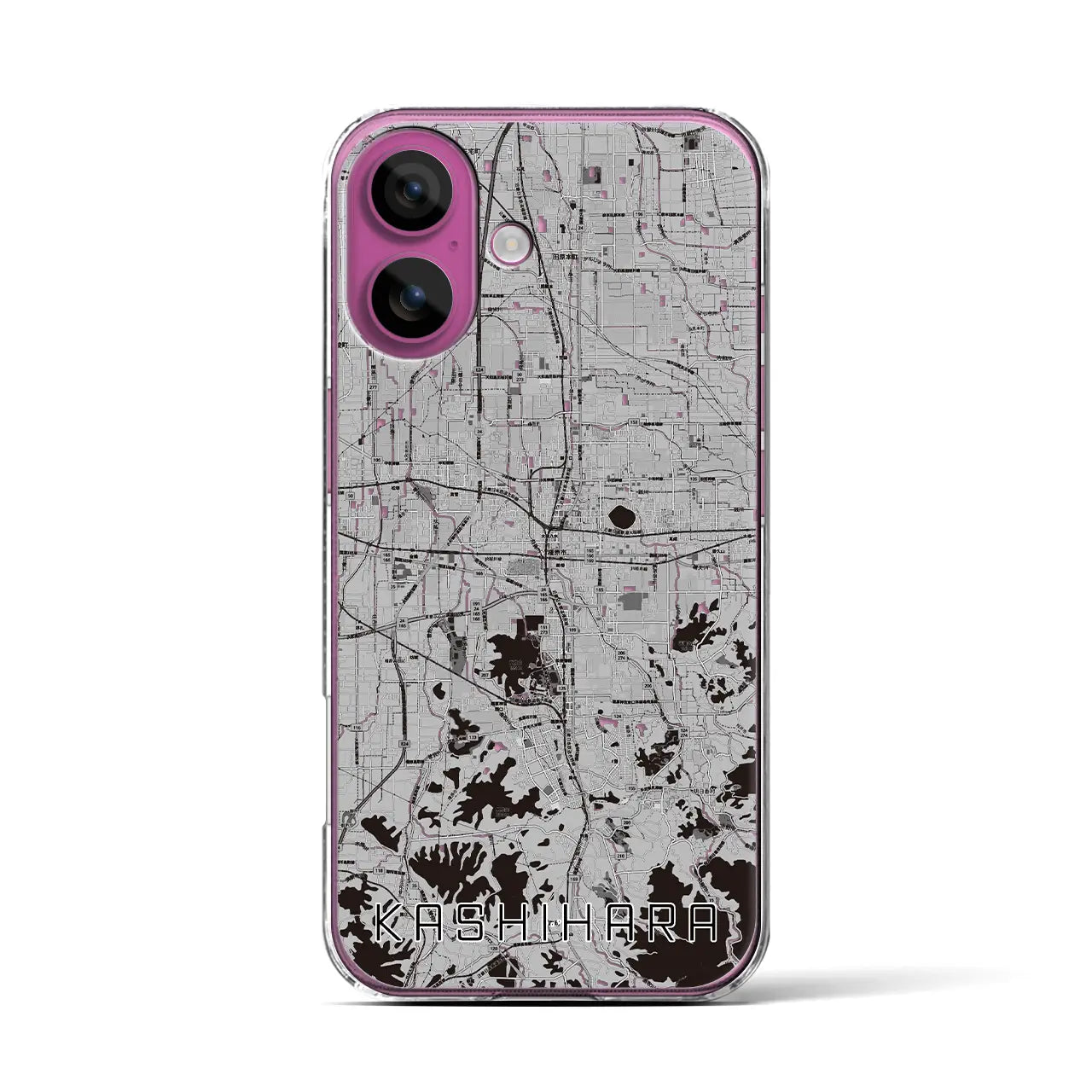 【橿原(奈良県)】地図柄iPhoneケース(クリアタイプ)