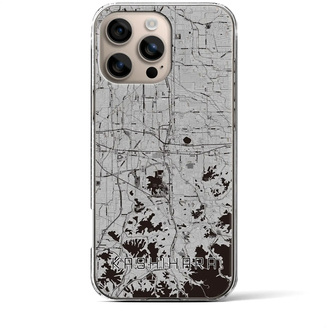 【橿原(奈良県)】地図柄iPhoneケース(クリアタイプ)