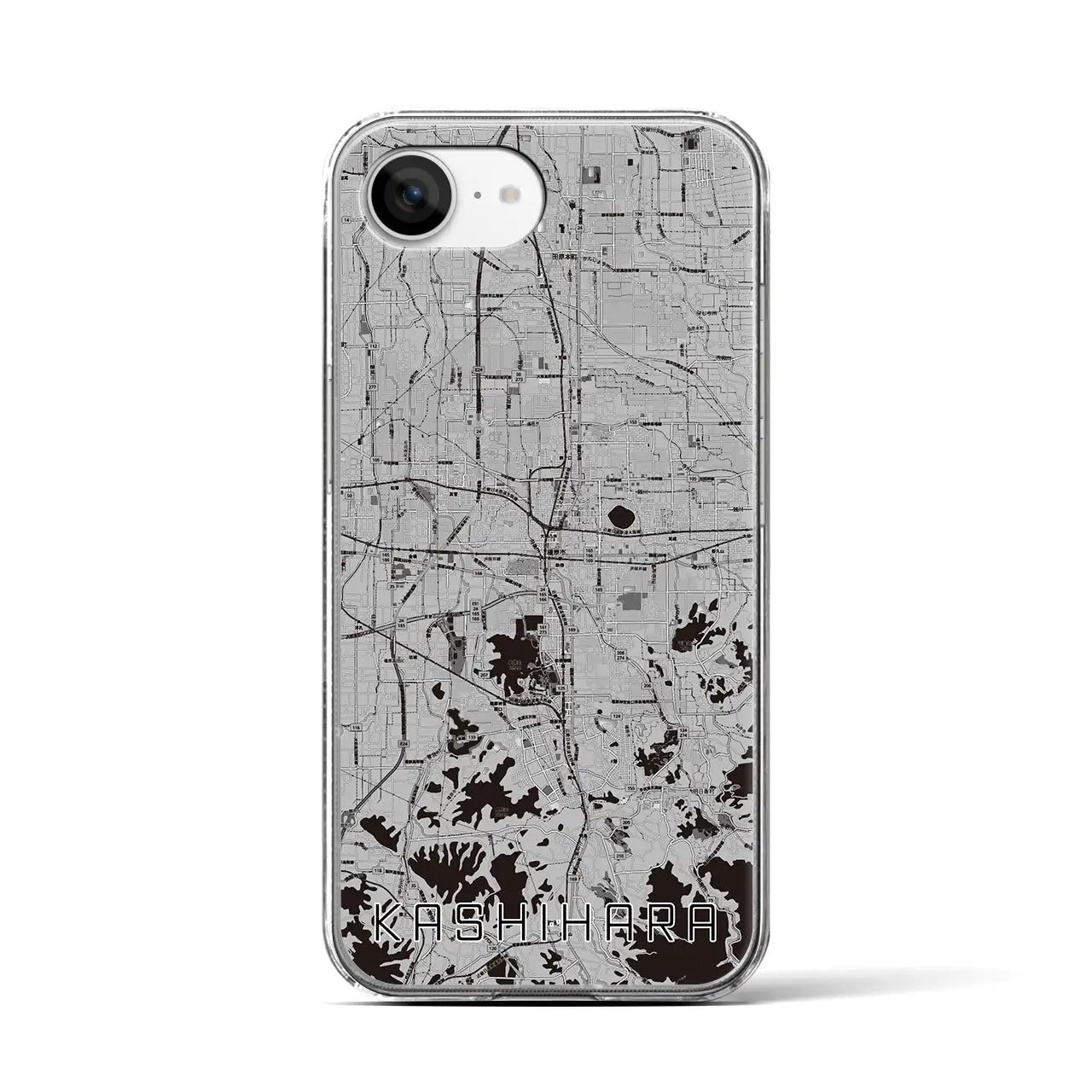 【橿原(奈良県)】地図柄iPhoneケース(クリアタイプ)