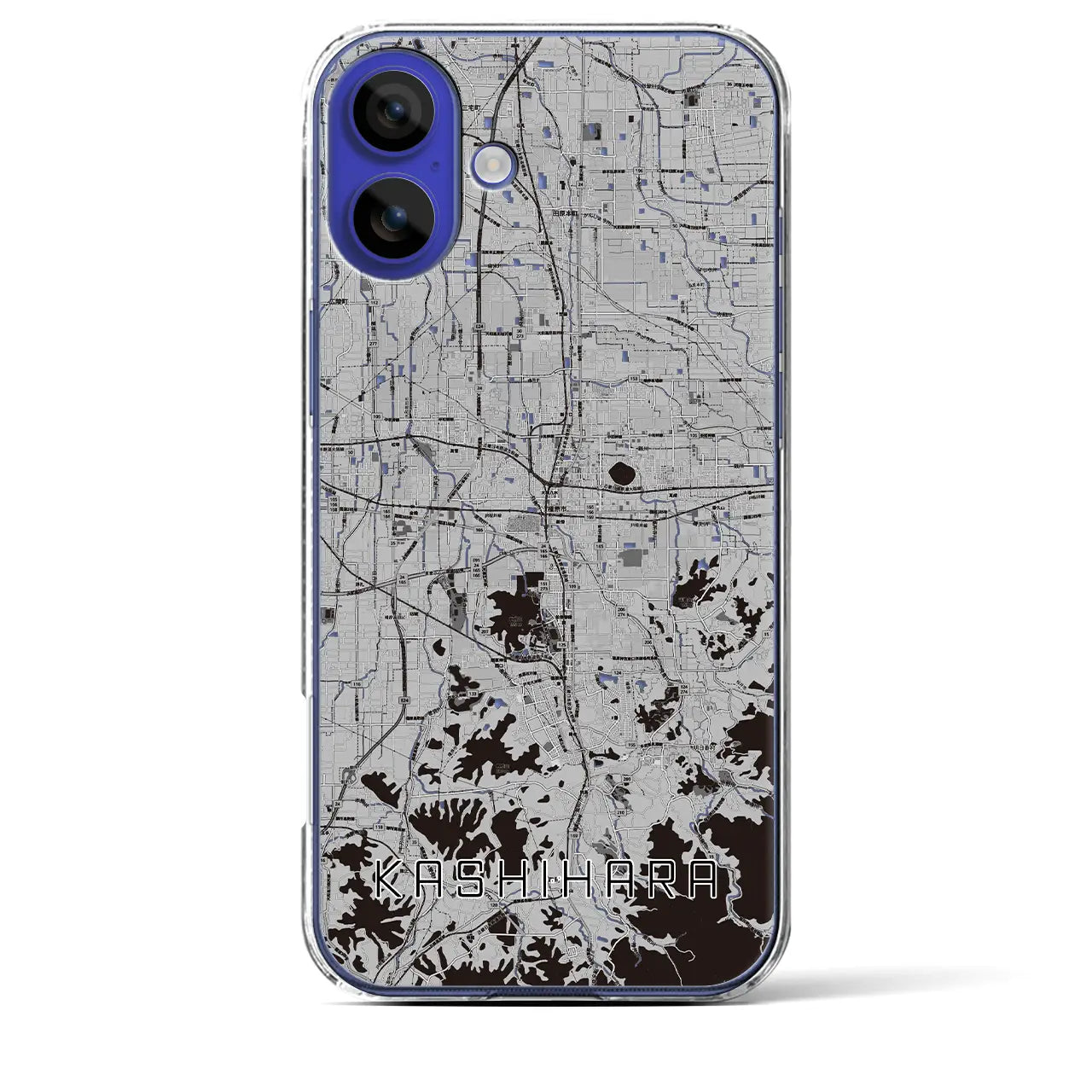 【橿原(奈良県)】地図柄iPhoneケース(クリアタイプ)