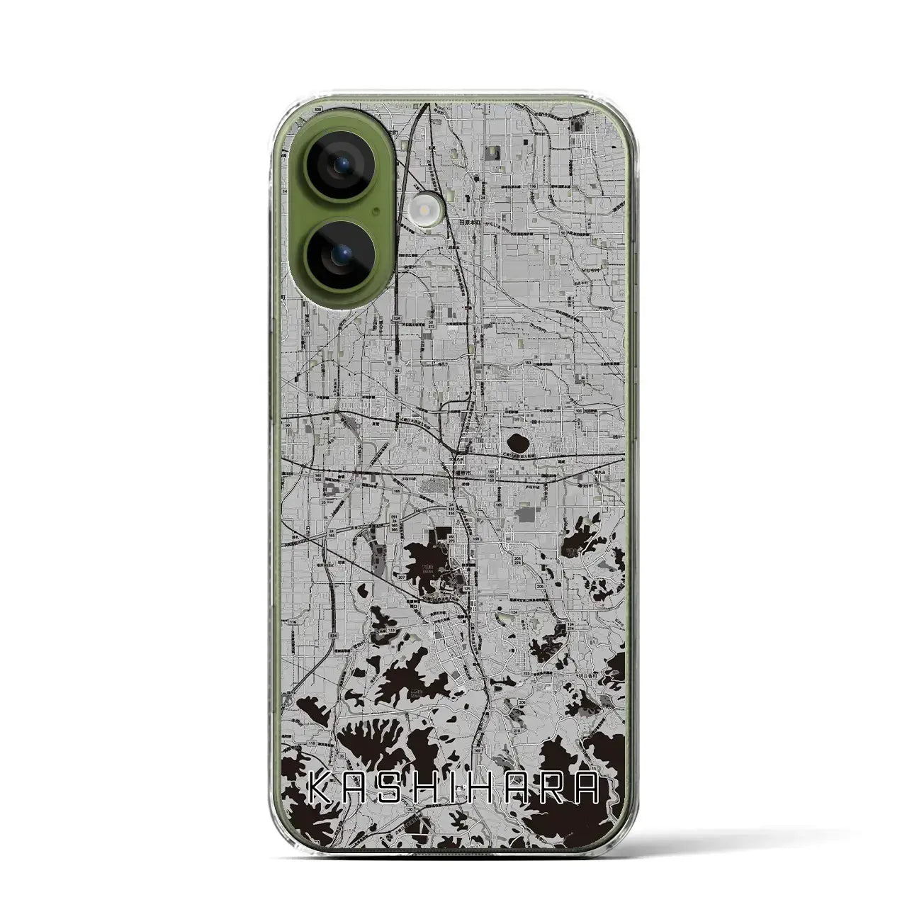 【橿原(奈良県)】地図柄iPhoneケース(クリアタイプ)