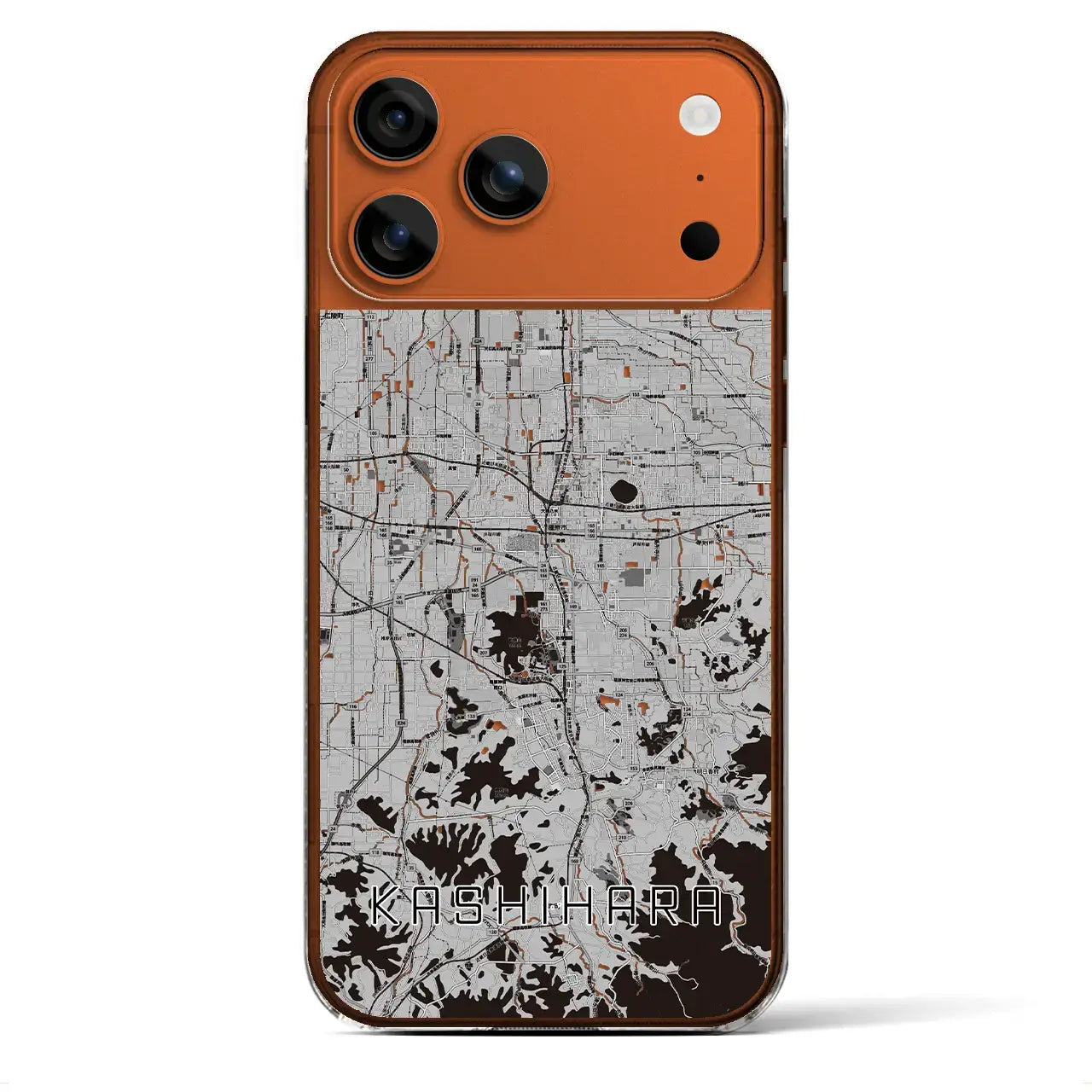 【橿原(奈良県)】地図柄iPhoneケース(クリアタイプ)