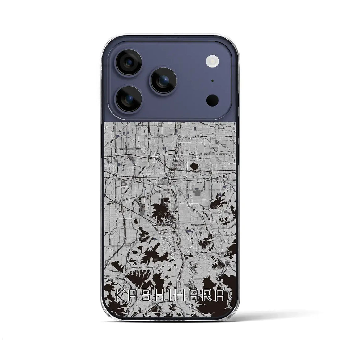 【橿原(奈良県)】地図柄iPhoneケース(クリアタイプ)