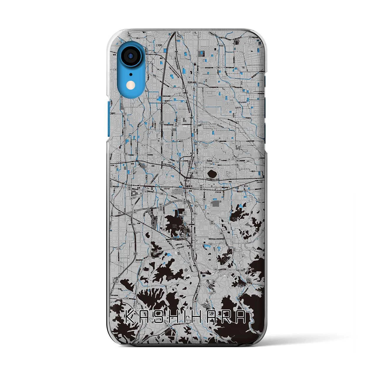 【橿原(奈良県)】地図柄iPhoneケース(クリアタイプ)