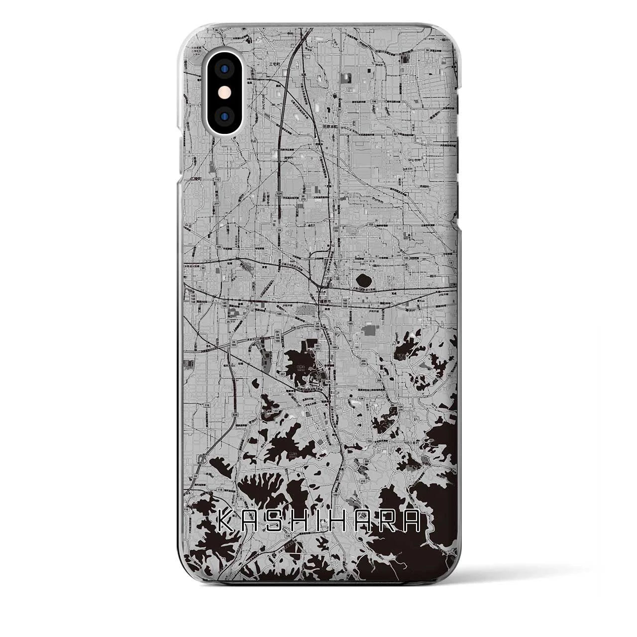 【橿原(奈良県)】地図柄iPhoneケース(クリアタイプ)