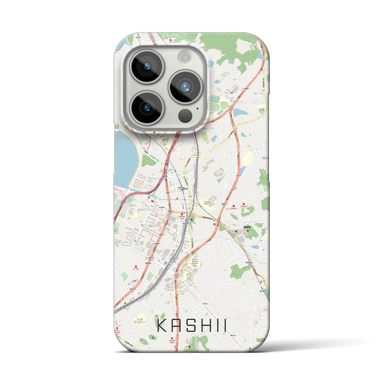 【香椎(福岡県)】地図柄iPhoneケース(バックカバータイプ)