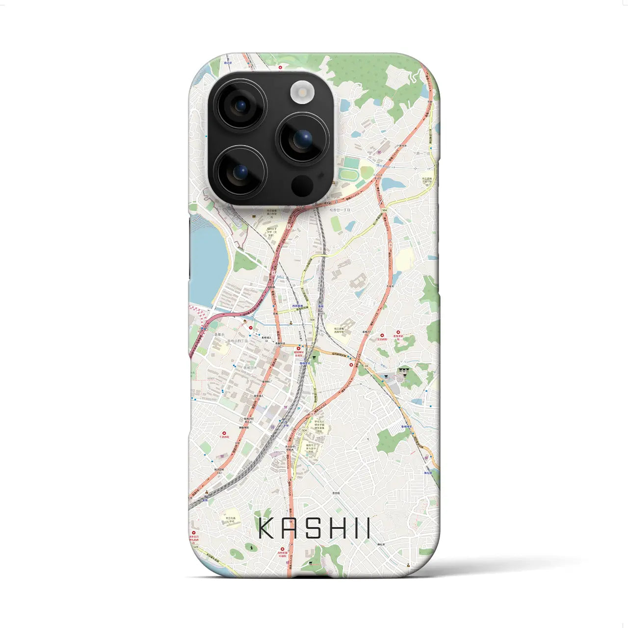 【香椎(福岡県)】地図柄iPhoneケース(バックカバータイプ)