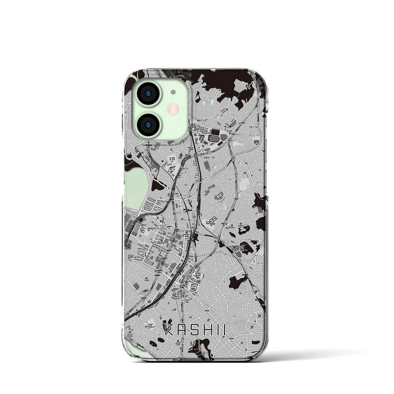 【香椎(福岡県)】地図柄iPhoneケース(クリアタイプ)