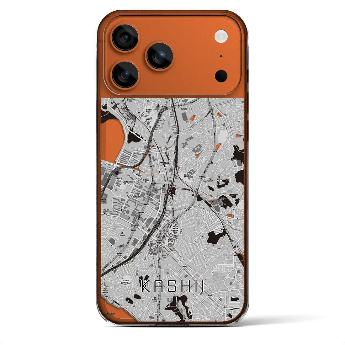 【香椎(福岡県)】地図柄iPhoneケース(クリアタイプ)