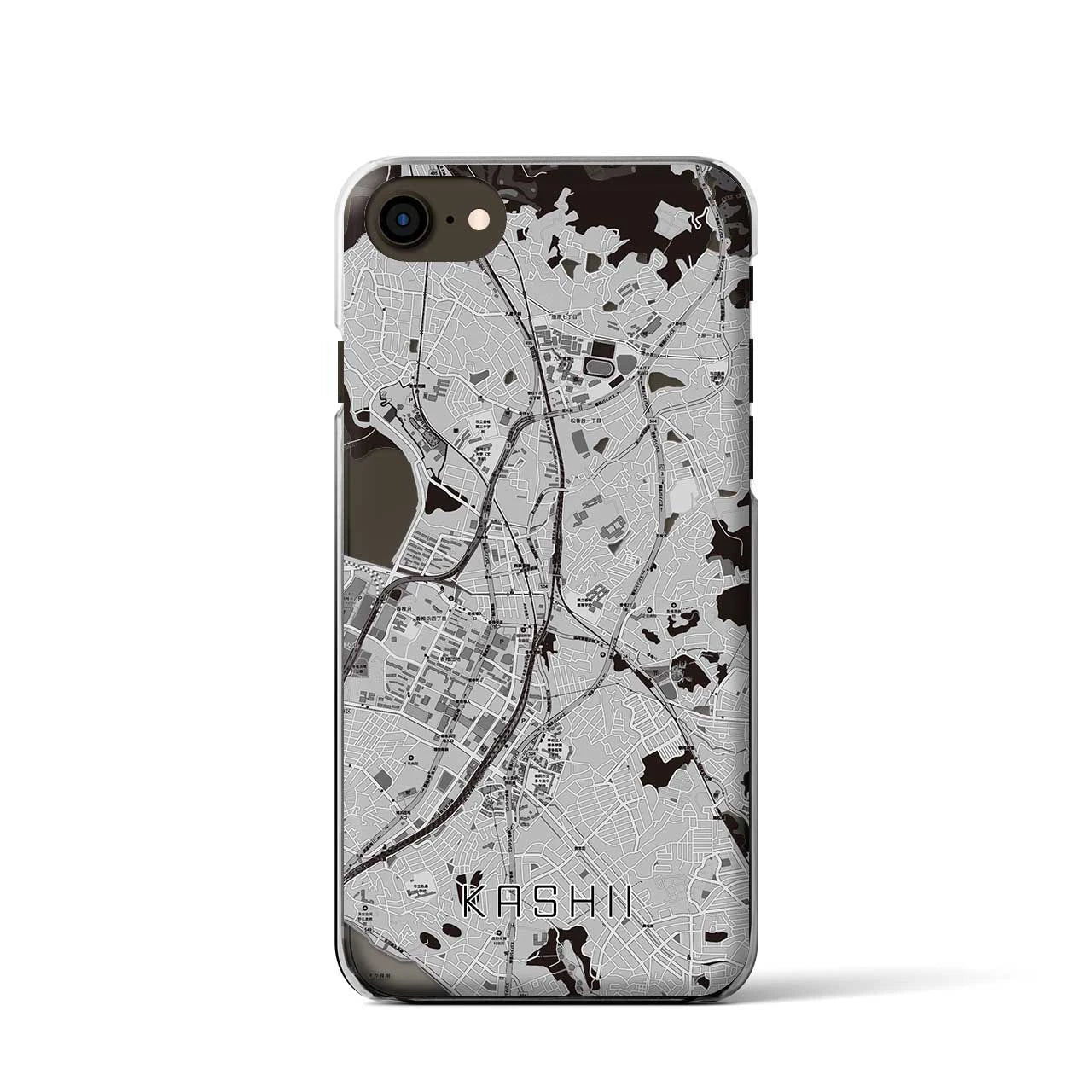 【香椎(福岡県)】地図柄iPhoneケース(クリアタイプ)