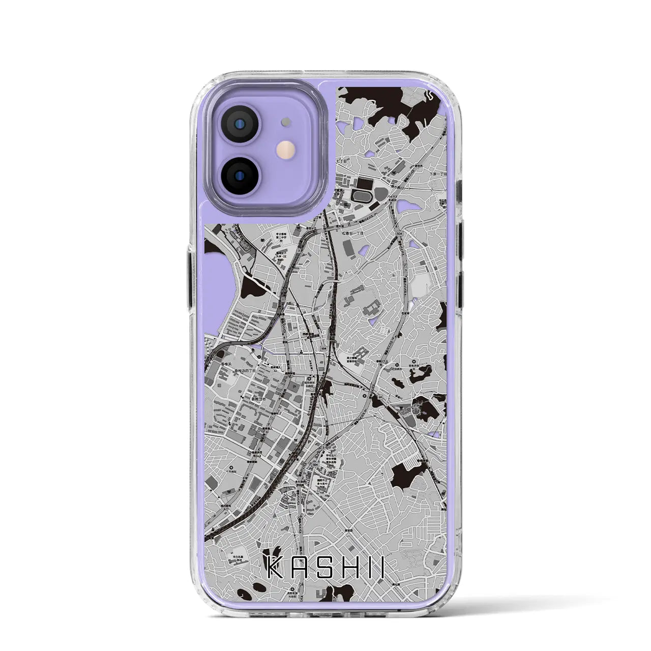 【香椎(福岡県)】地図柄iPhoneケース(MagSafeタイプ)