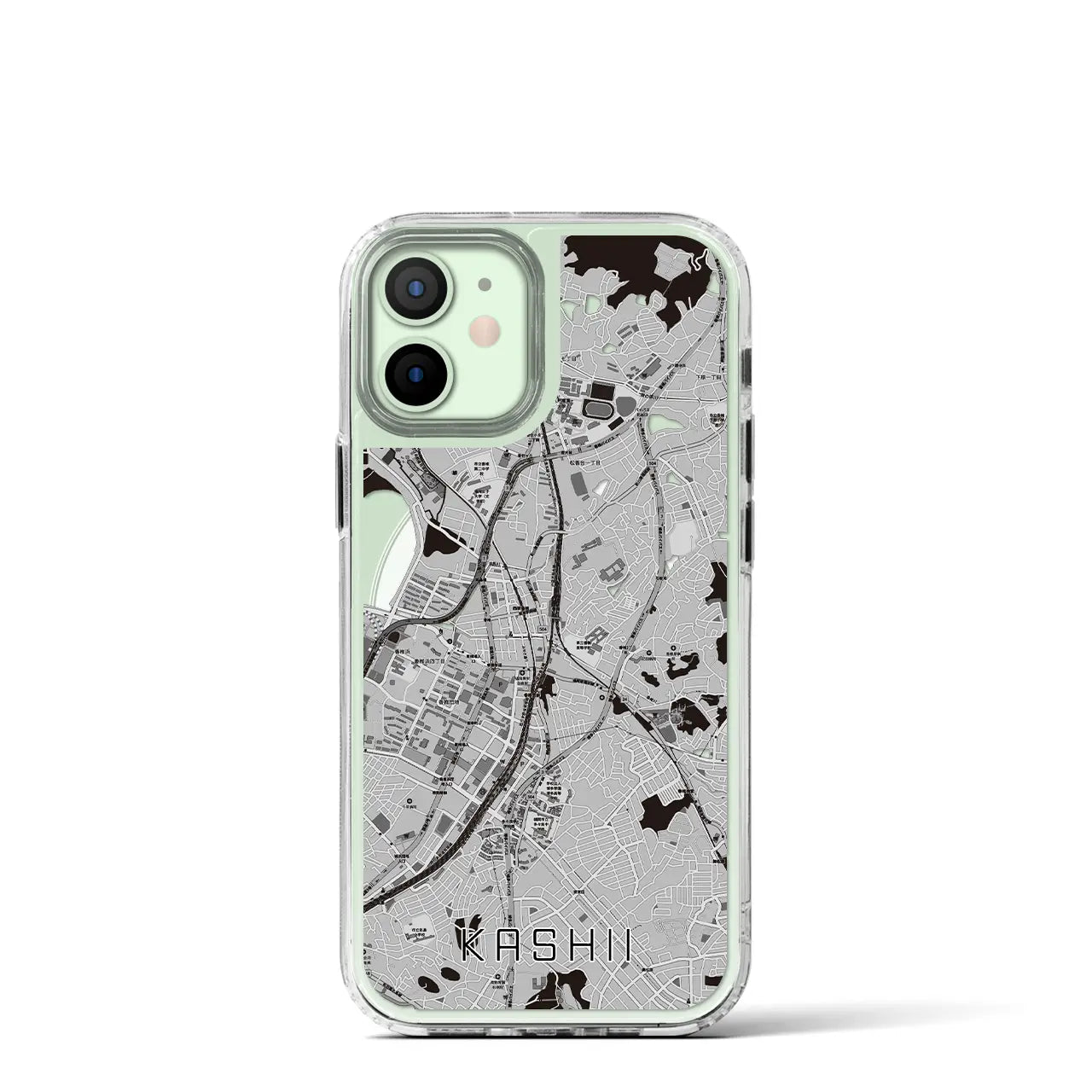 【香椎(福岡県)】地図柄iPhoneケース(MagSafeタイプ)